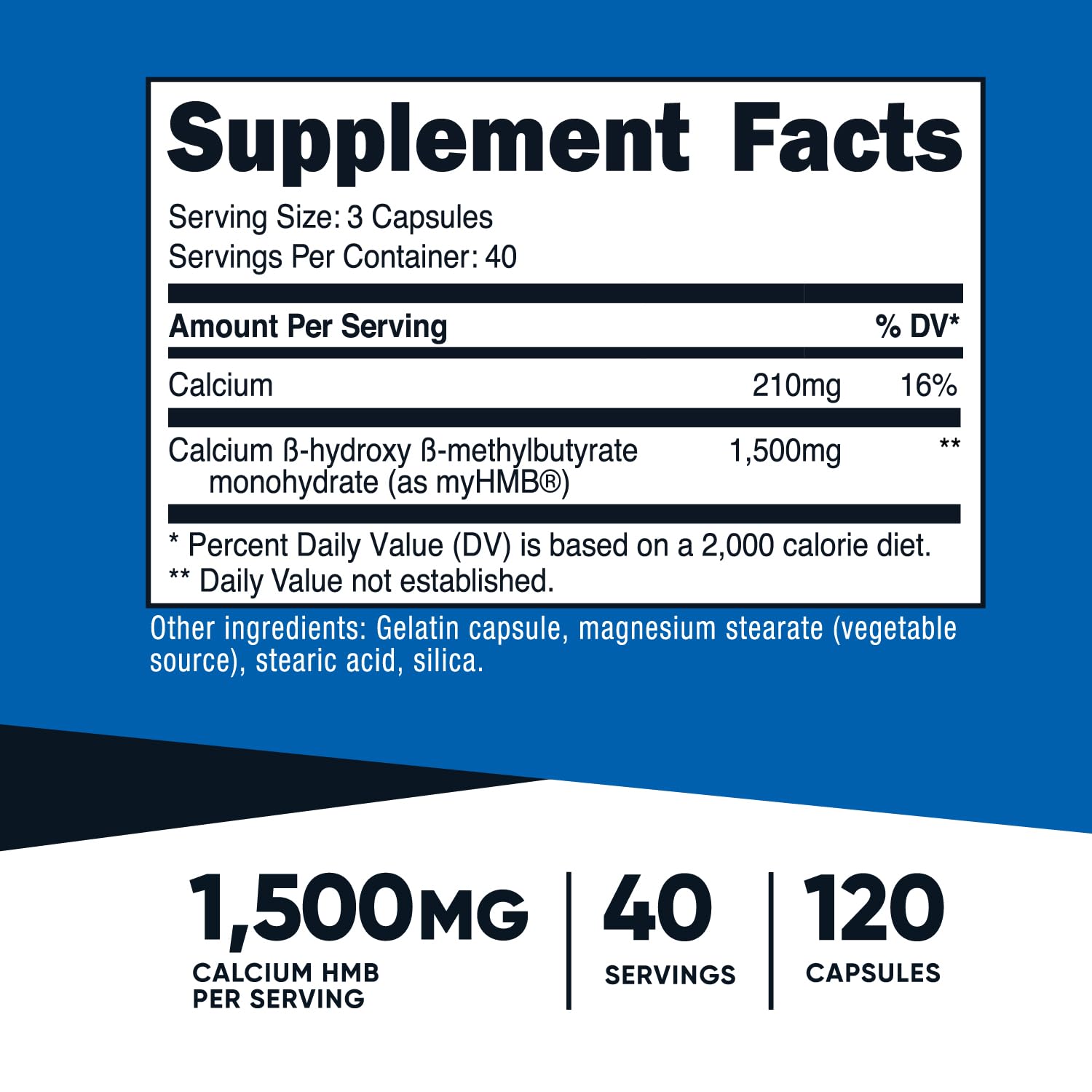 Nutricost myHMB capsules in hand, ready for workout support.