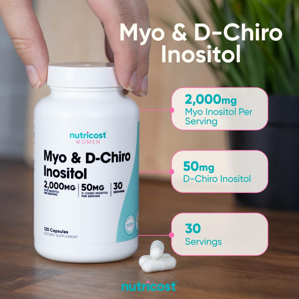 Ingredients panel of Nutricost Myo Inositol and D-Chiro Inositol