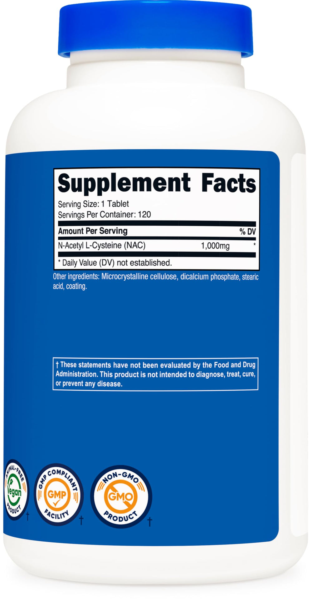 Nutricost NAC packaging in GMP facility, NSF certified quality.