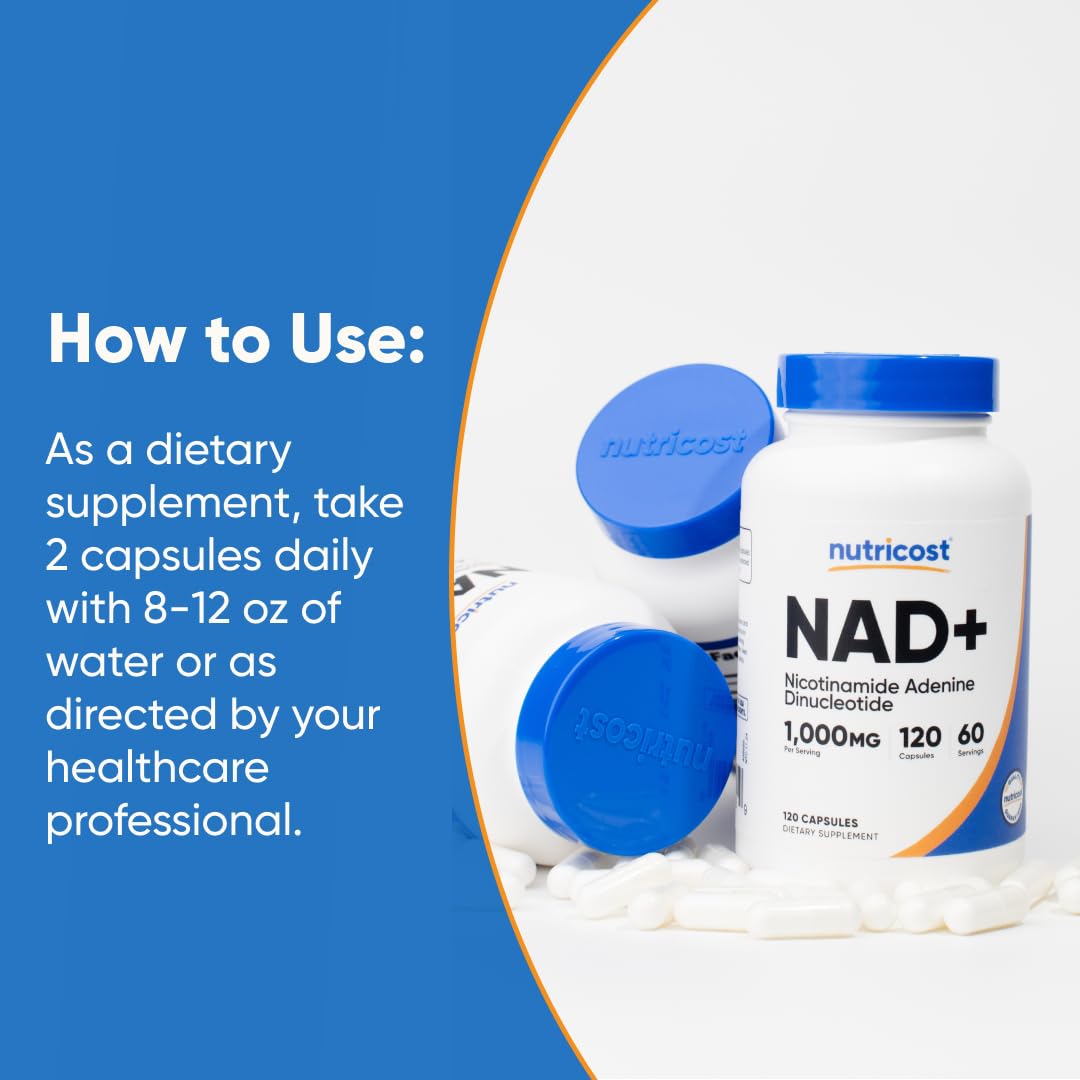Nutricost NAD+ manufactured in GMP-compliant, NSF-certified, FDA-registered facility.