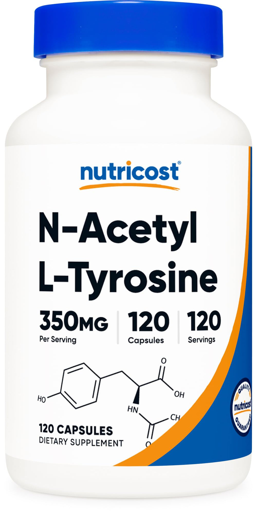 Nutricost NALT 350mg capsule close-up for focused energy potential.