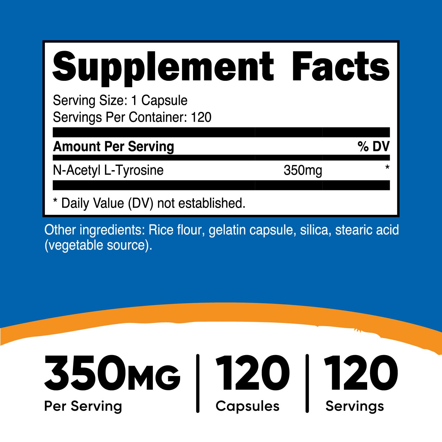 Nutricost NALT bottle front label highlights gluten-free, non-GMO.