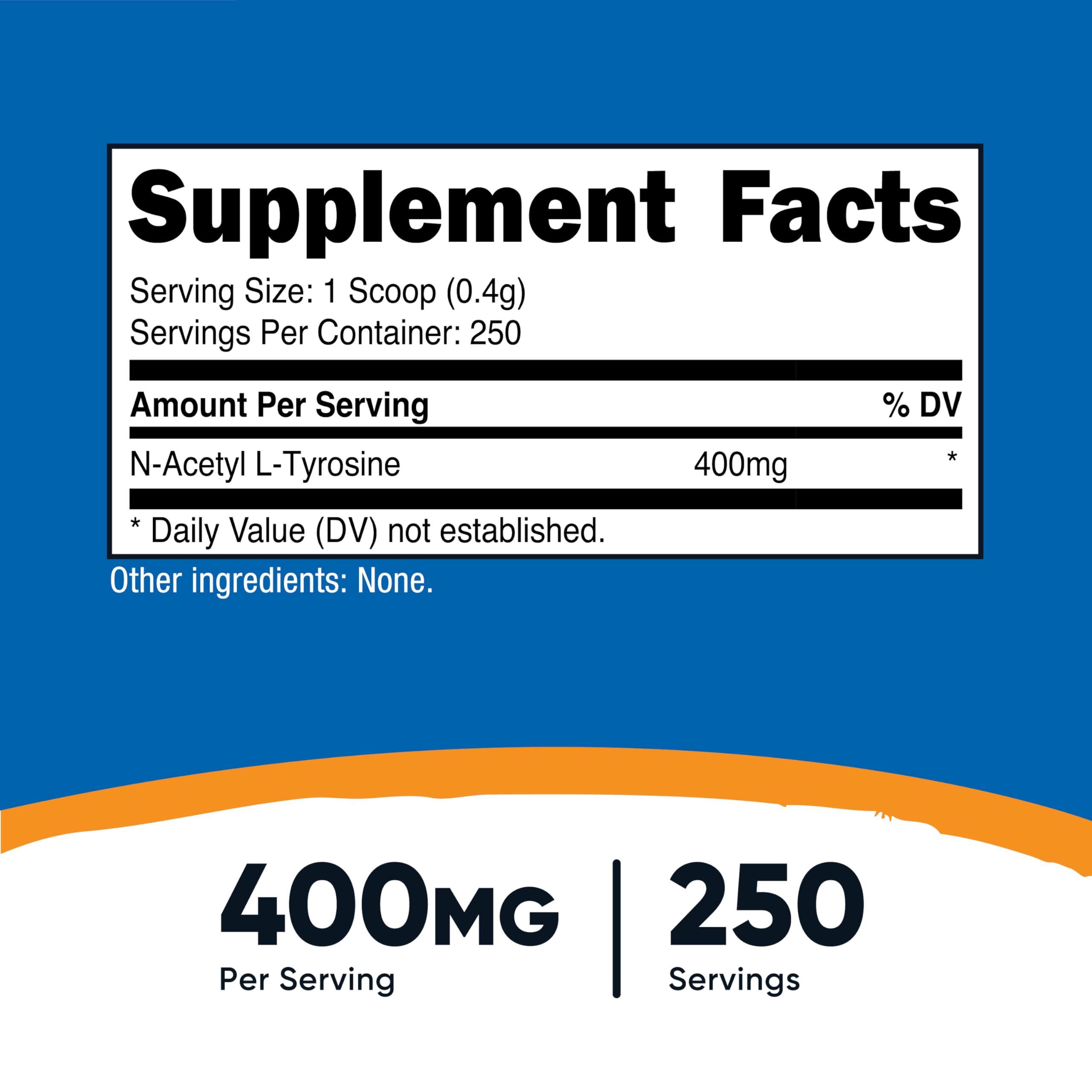 Nutricost NALT serving scoop image showing convenient daily dosage opportunity.