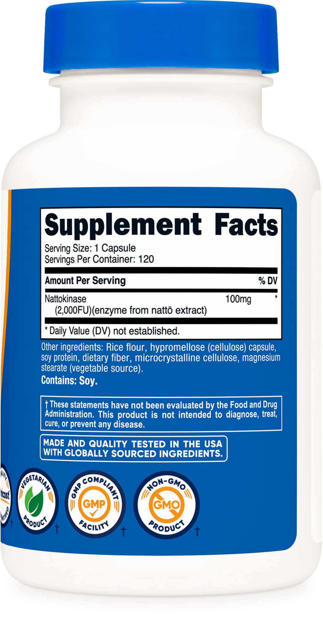 Facility image for Nutricost Nattokinase showcasing ISO GMP FDA standards