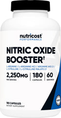 Nutricost Nitric Oxide Booster bottle ready for pre-workout use, supporting focus and stamina.
