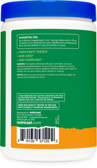 Organic certification label on Nutricost Greens packaging.