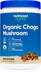 Nutricost Organic Chaga powder bottle for daily wellness.
