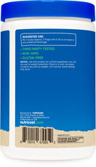 Nutricost Organic Egg White Protein powder closeup highlighting unflavored powder