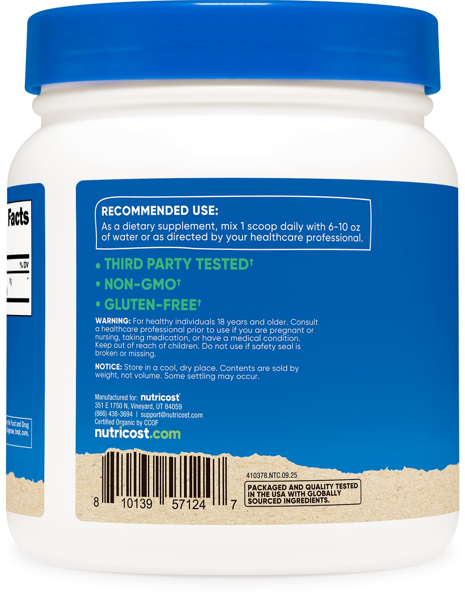 Nutricost Lion's Mane powder blended into a smoothie