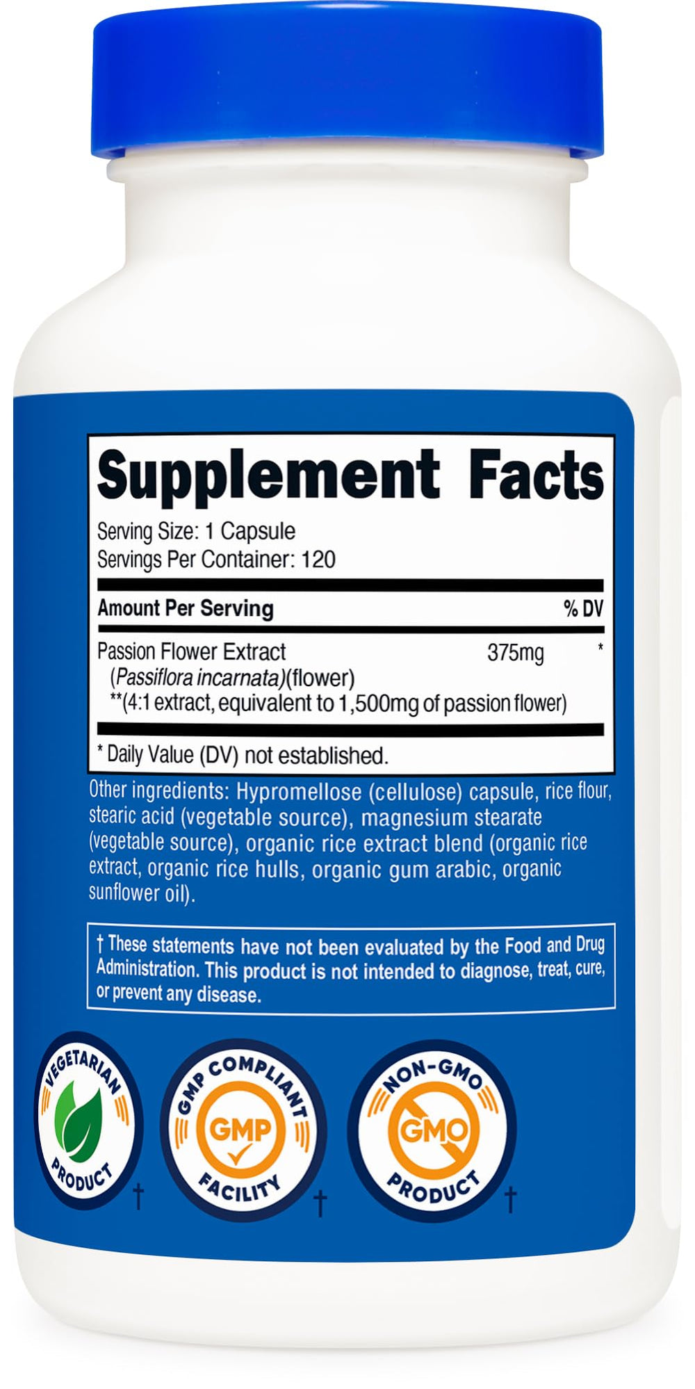 Nutricost Passion Flower Extract factory photo - GMP-compliant production visible.
