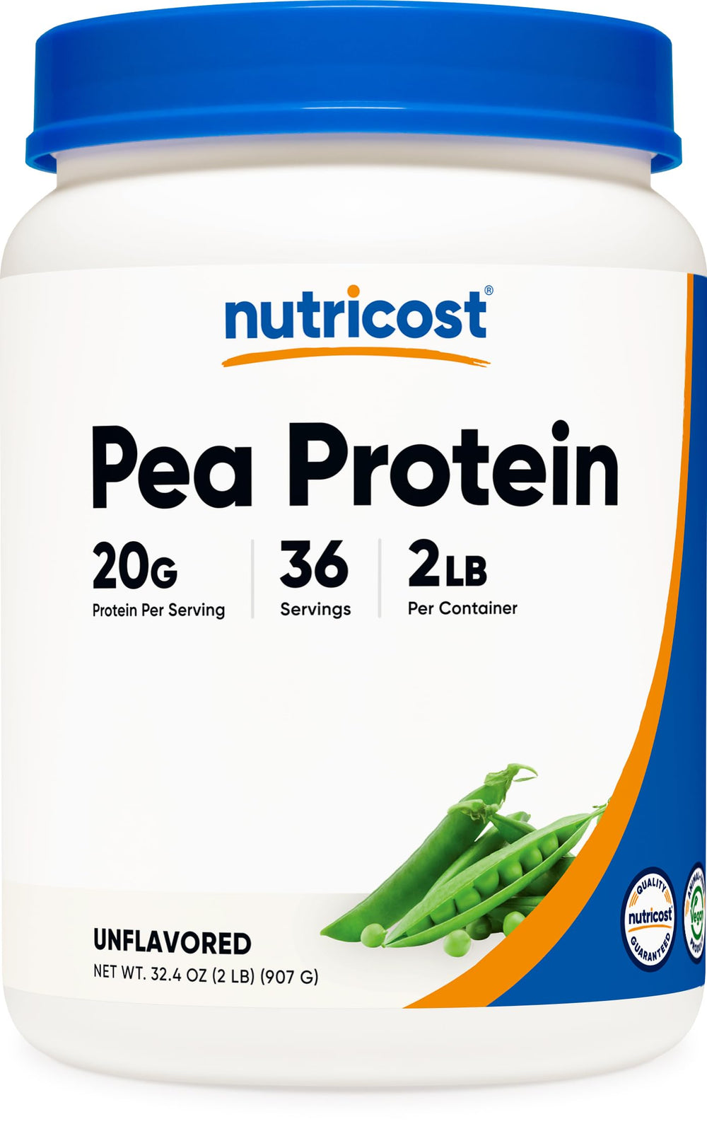 Nutricost pea protein powder bag ready for a protein-packed smoothie.