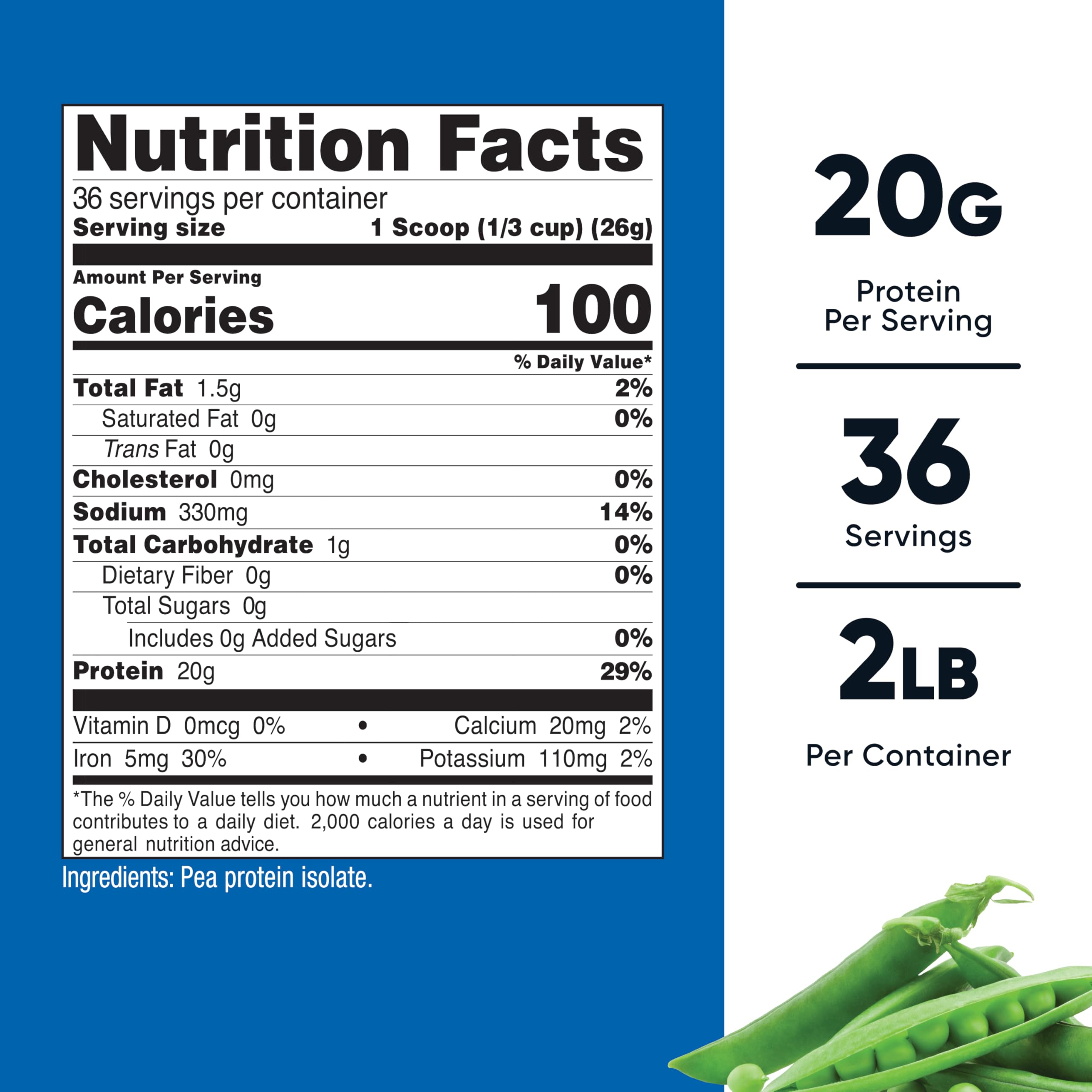 Nutricost pea protein powder scoop demonstrates quick mix for shakes.