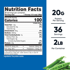 Nutricost pea protein powder scoop demonstrates quick mix for shakes.