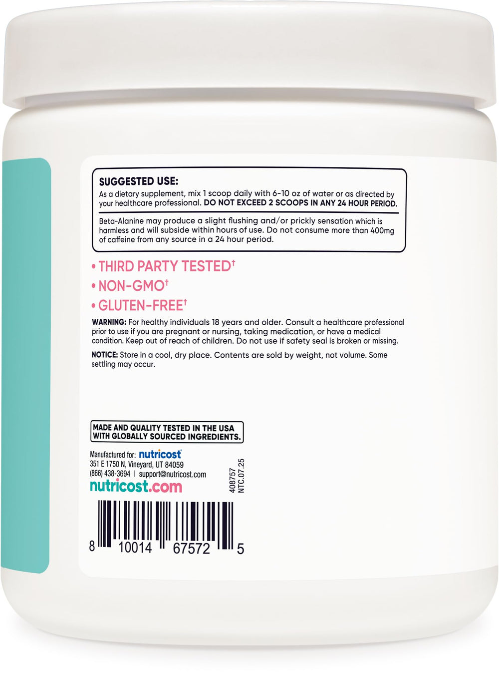 Nutricost Peach Mango pre-workout powder mixed in glass ready for a workout