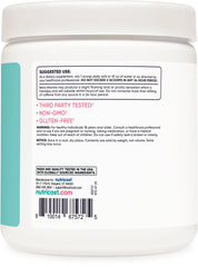 Nutricost Peach Mango pre-workout powder mixed in glass ready for a workout