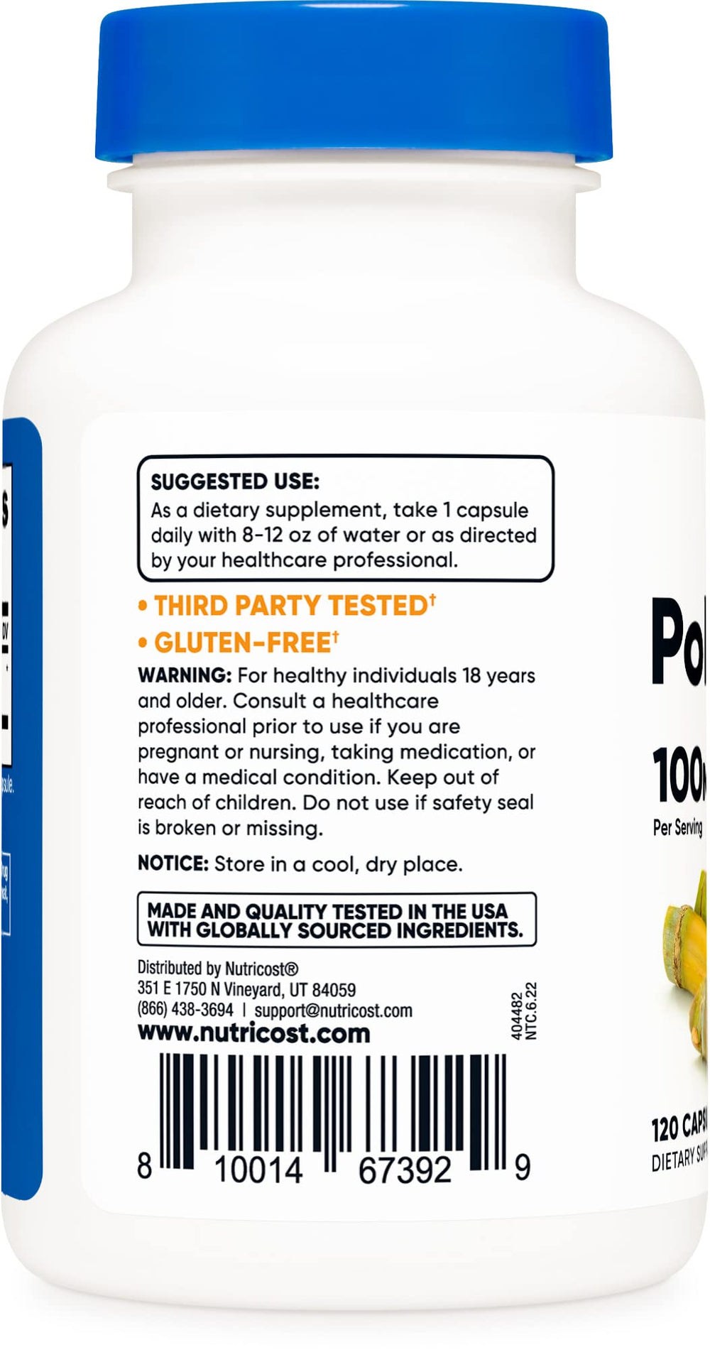 Nutricost Policosanol 120 capsules pack for long term use