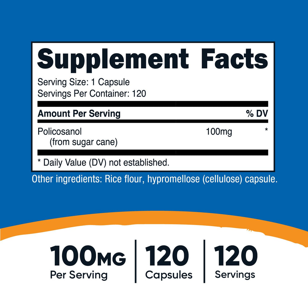 Nutricost Policosanol capsules closeup for everyday wellness