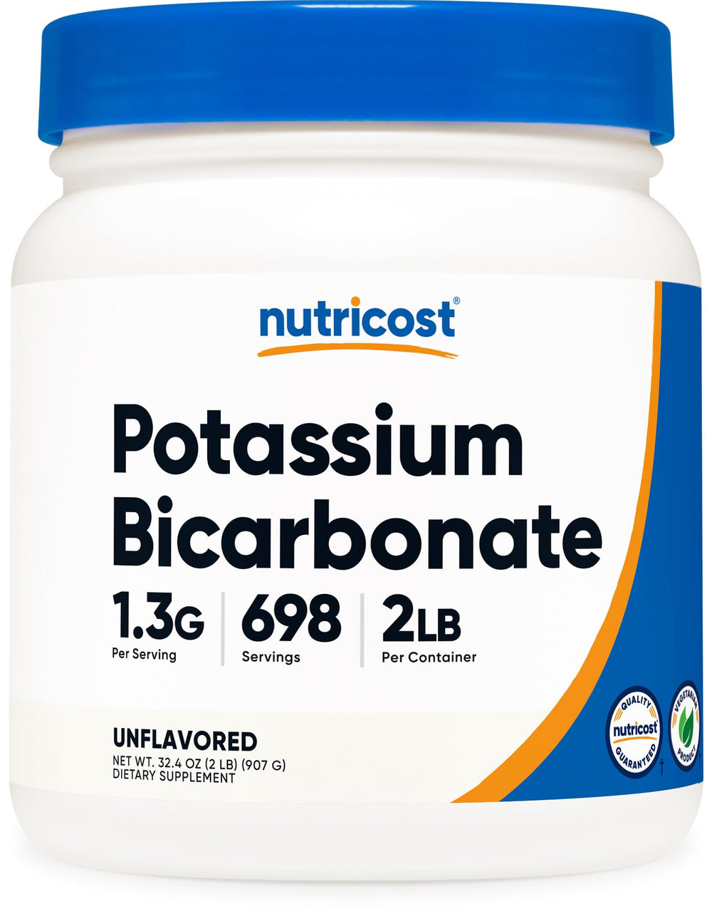 Nutricost Potassium Bicarbonate 2 lb bottle for daily mineral intake