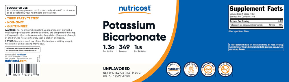 Nutricost GMP facility seal on packaging highlights quality.