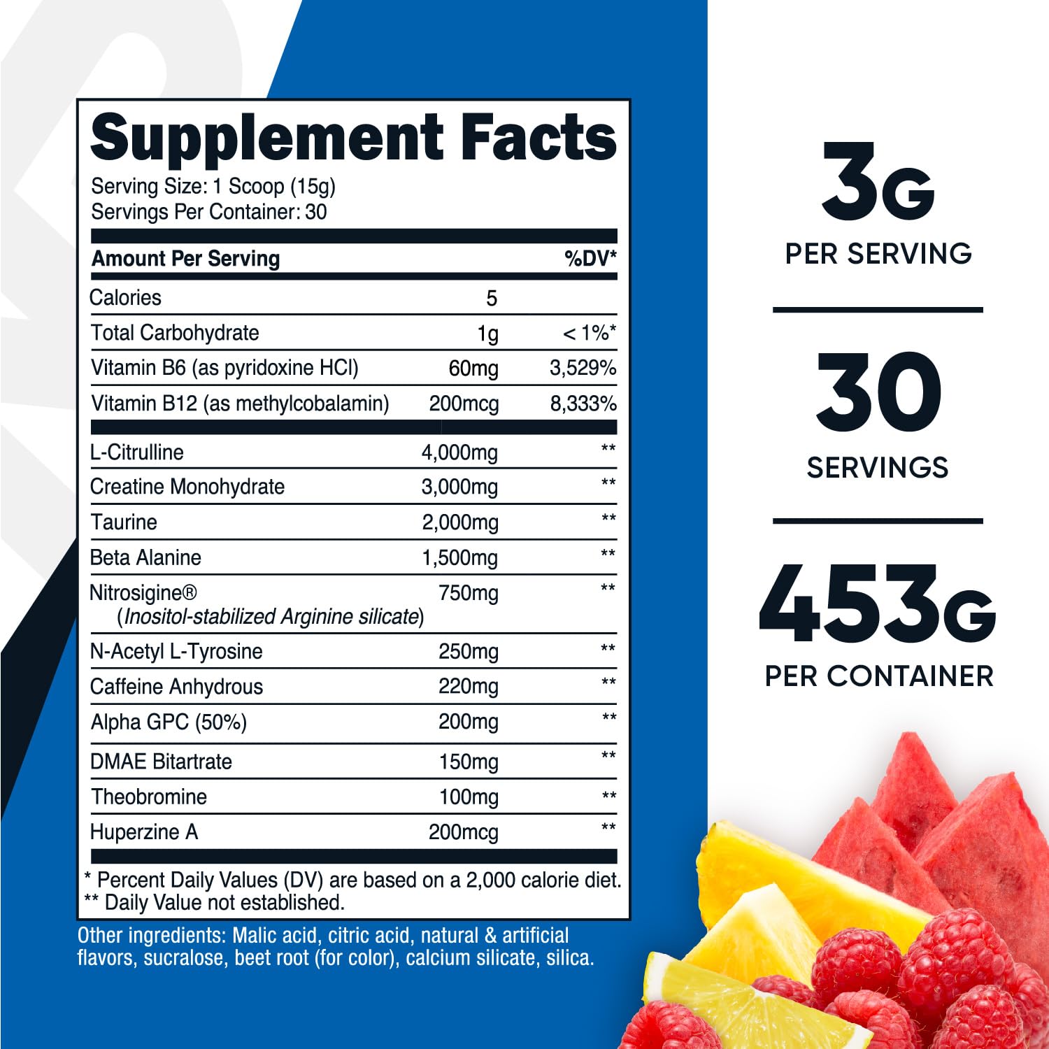 Nutricost Pre-C Creatine Fruit Punch scoop measures servings for consistent dosing.