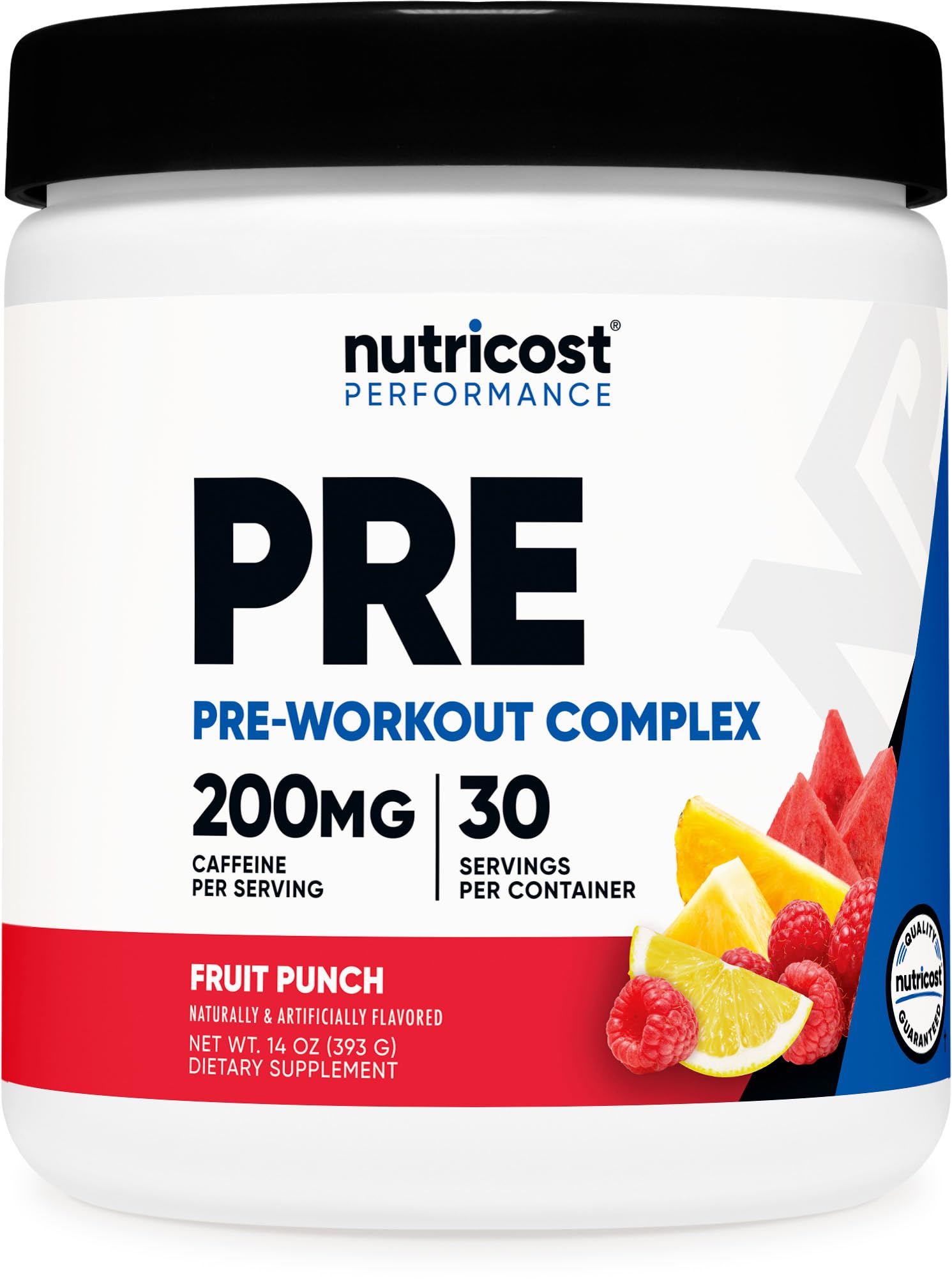 Nutricost Pre-Workout blue raspberry powder ready to mix for focused training