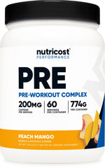 Nutricost Pre-Workout Complex blue raspberry scoop energizes workouts