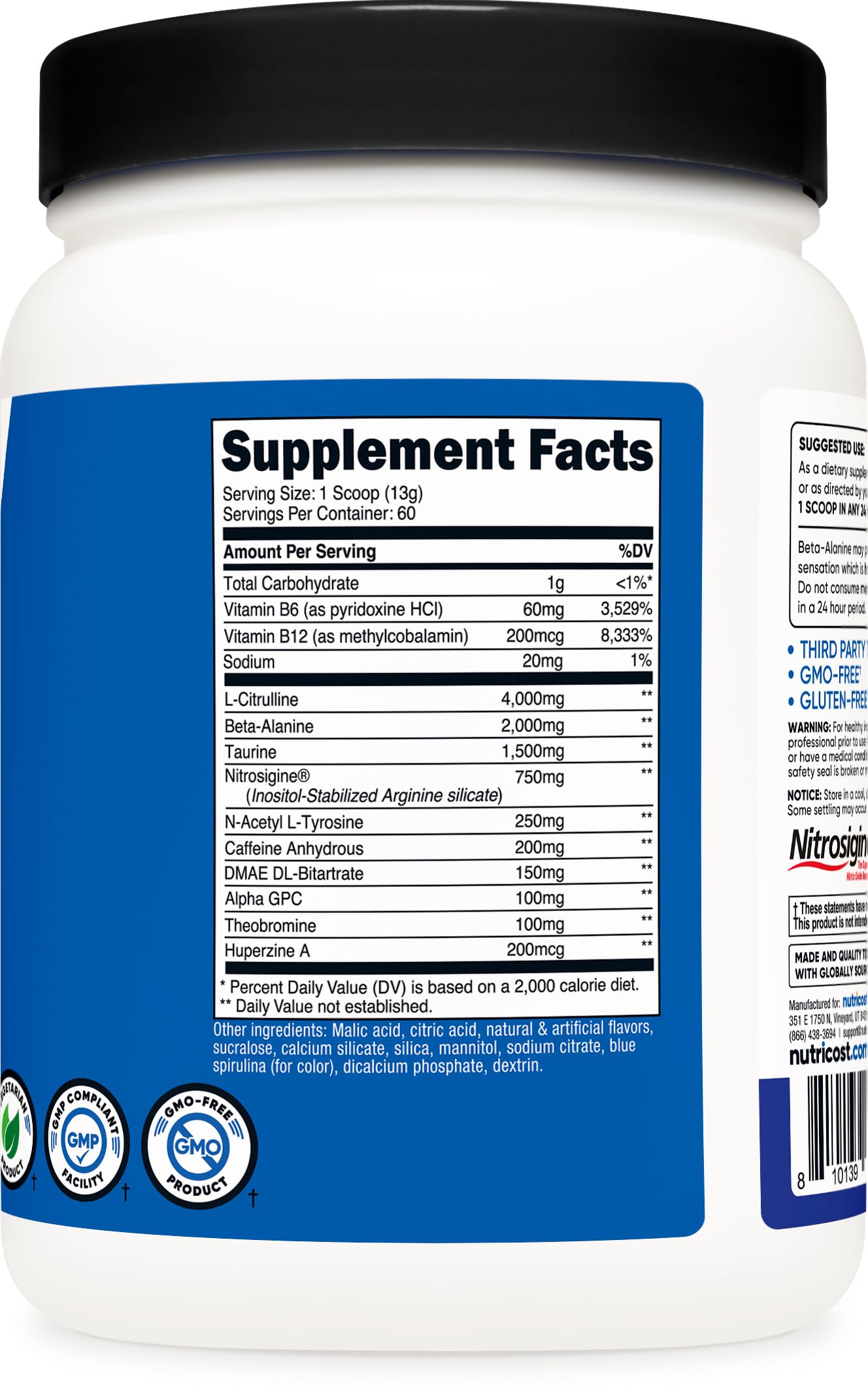 Nutricost Pre-Workout Complex dissolving in water, ready for your workout ritual.