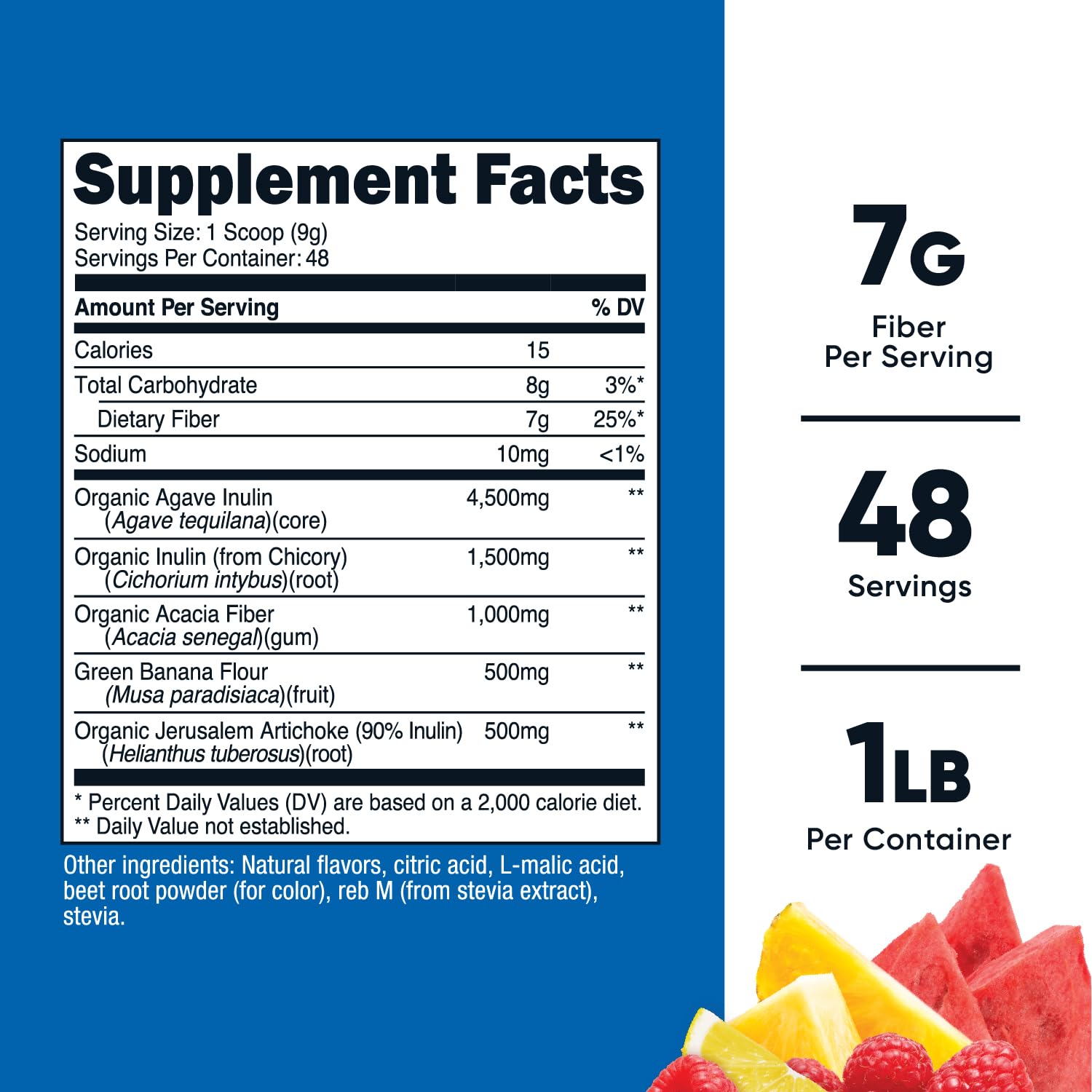 Nutricost Prebiotic Fiber fruit punch serving ready to mix in drinks