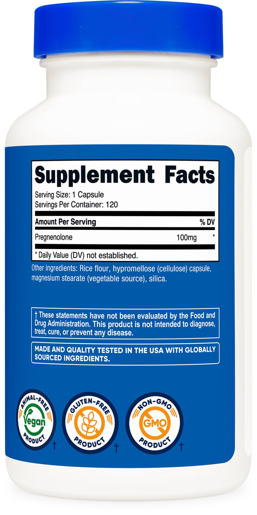 Nutricost Pregnenolone 100mg GMP facility image signals quality manufacturing