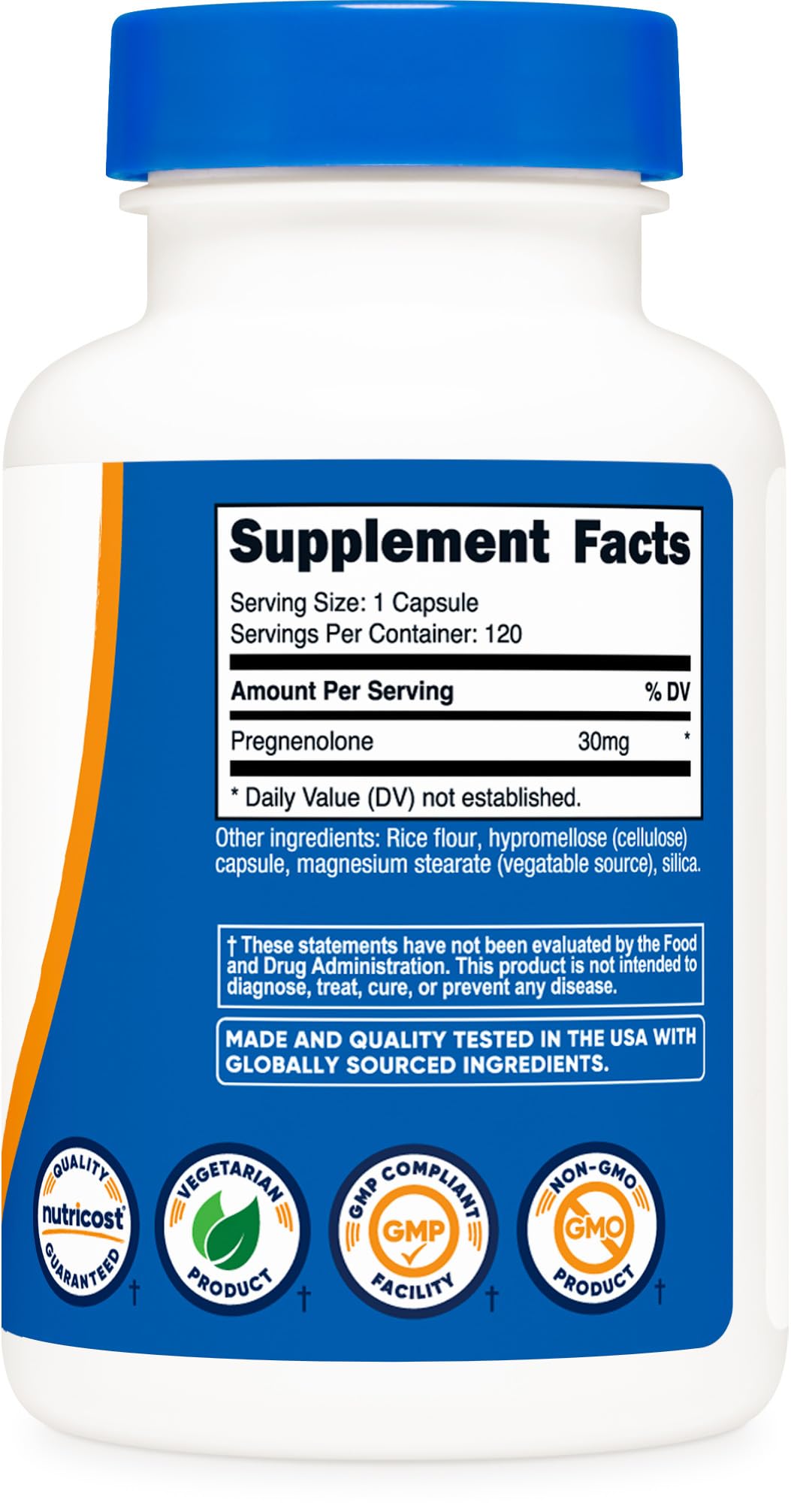 Nutricost packaging with GMP seal conveys quality and safety.