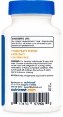 Nutricost packaging highlighting gluten-free and non-GMO features.