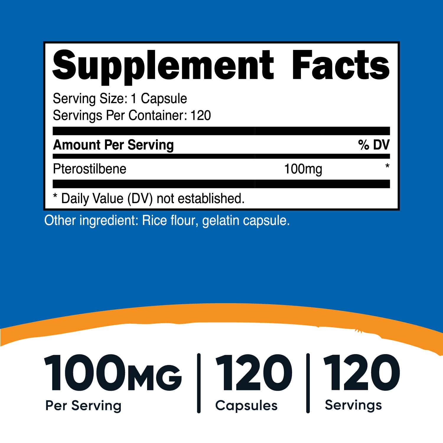 Nutricost Pterostilbene 100mg close-up highlights high-potency capsules for routine use.