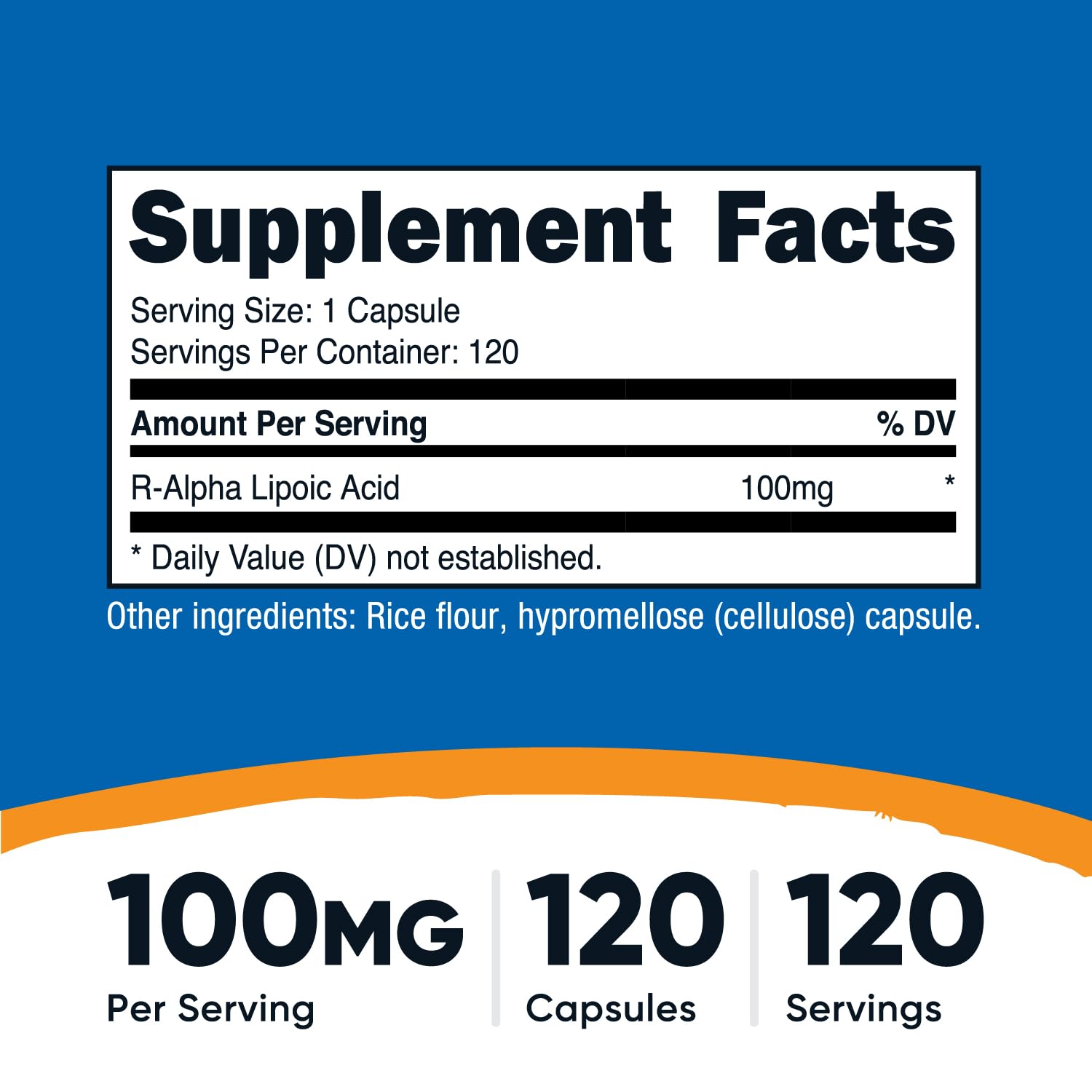 Close-up of Nutricost R-ALA veggie capsules for clean, plant-based supplementation.