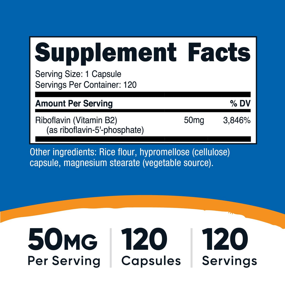 Nutricost R-5-P label closeup highlighting quality standards.