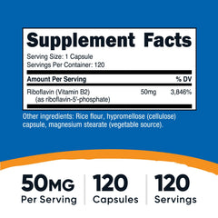 Nutricost R-5-P label closeup highlighting quality standards.