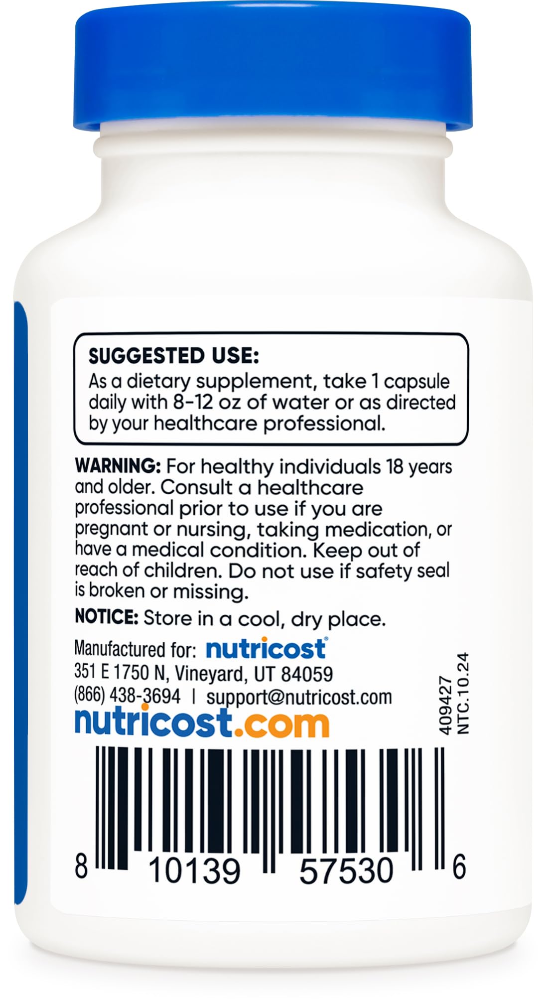 Nutricost S-Acetyl L-Glutathione 100mg facility image underscoring quality standards.