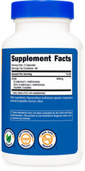 Nutricost SAM-e ISO-tested label indicating third-party verification.