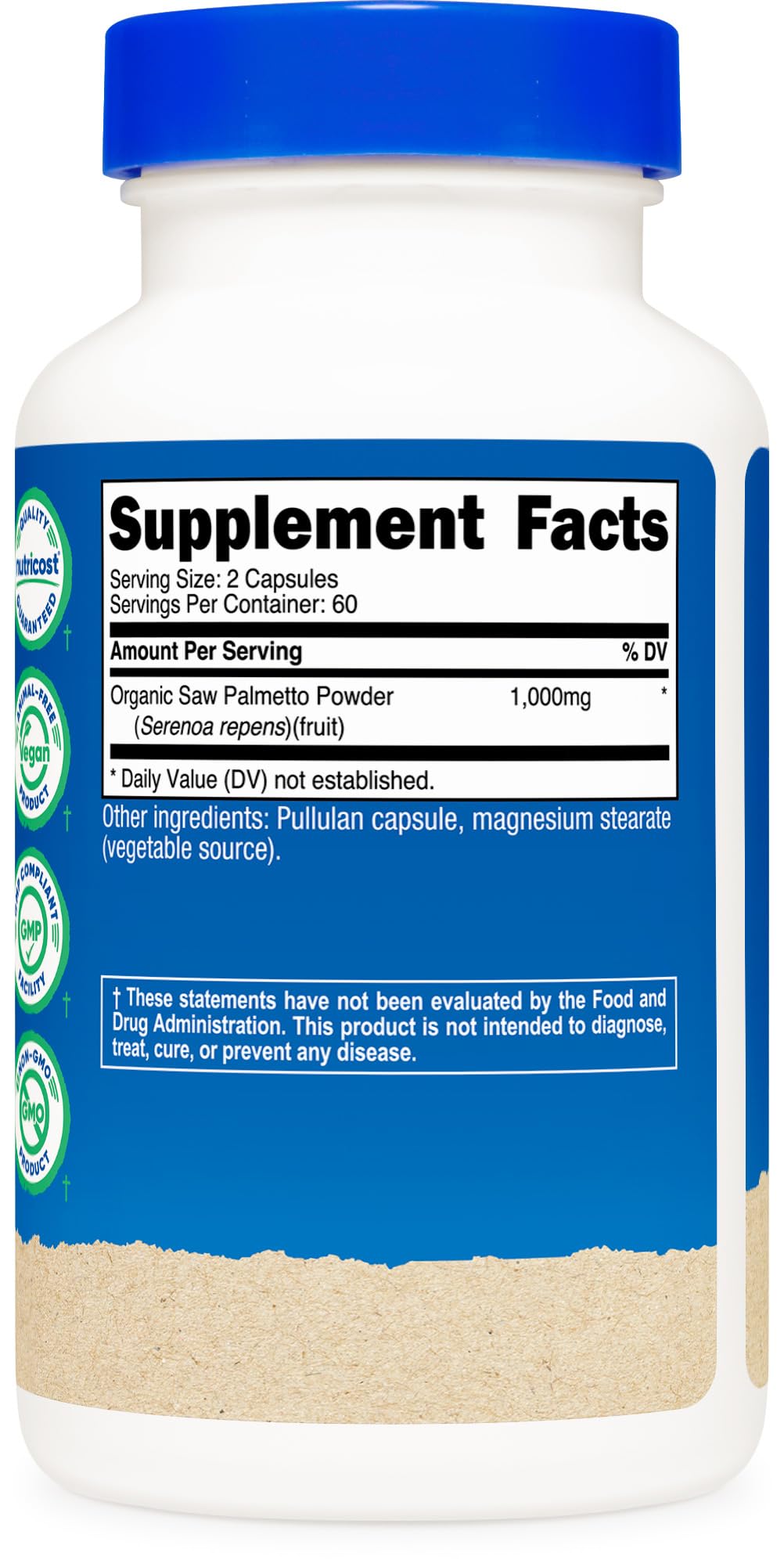 Nutricost bottle open with capsules ready for daily dose