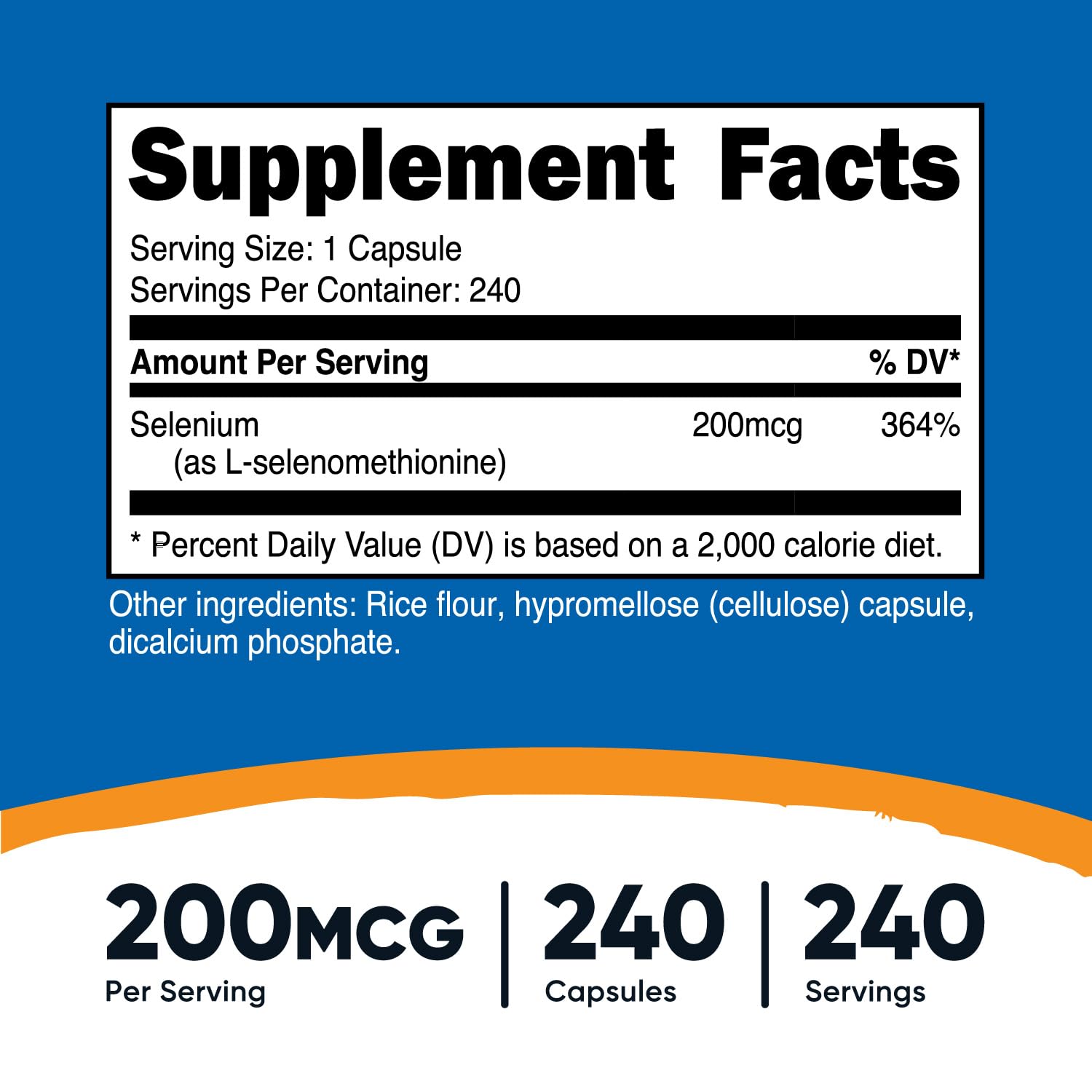 Nutricost Selenium capsules close-up, convenient daily intake