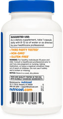 Nutricost label closeup emphasizing quality and purity signals