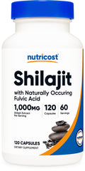 Nutricost Shilajit capsules bottle for daily wellness.