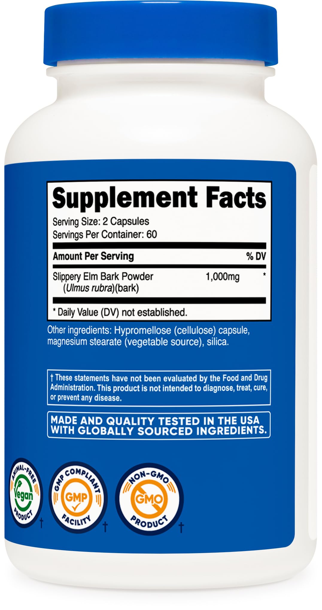 Nutricost bottle on table highlighting convenient daily supplement.