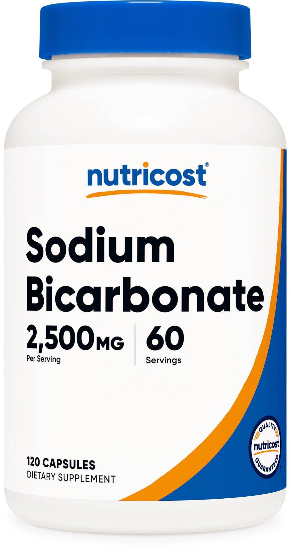 Nutricost Sodium Bicarbonate bottle front view for daily supplementation