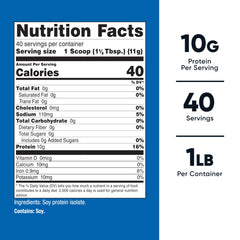 Nutricost soy protein label shows gluten-free and GMO-free claims
