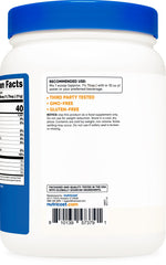 Nutricost soy protein isolate shake in glass highlighting smooth texture