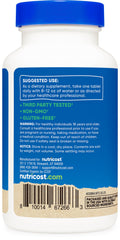 Nutricost spirulina tablets being poured suggests easy incorporation into routines.