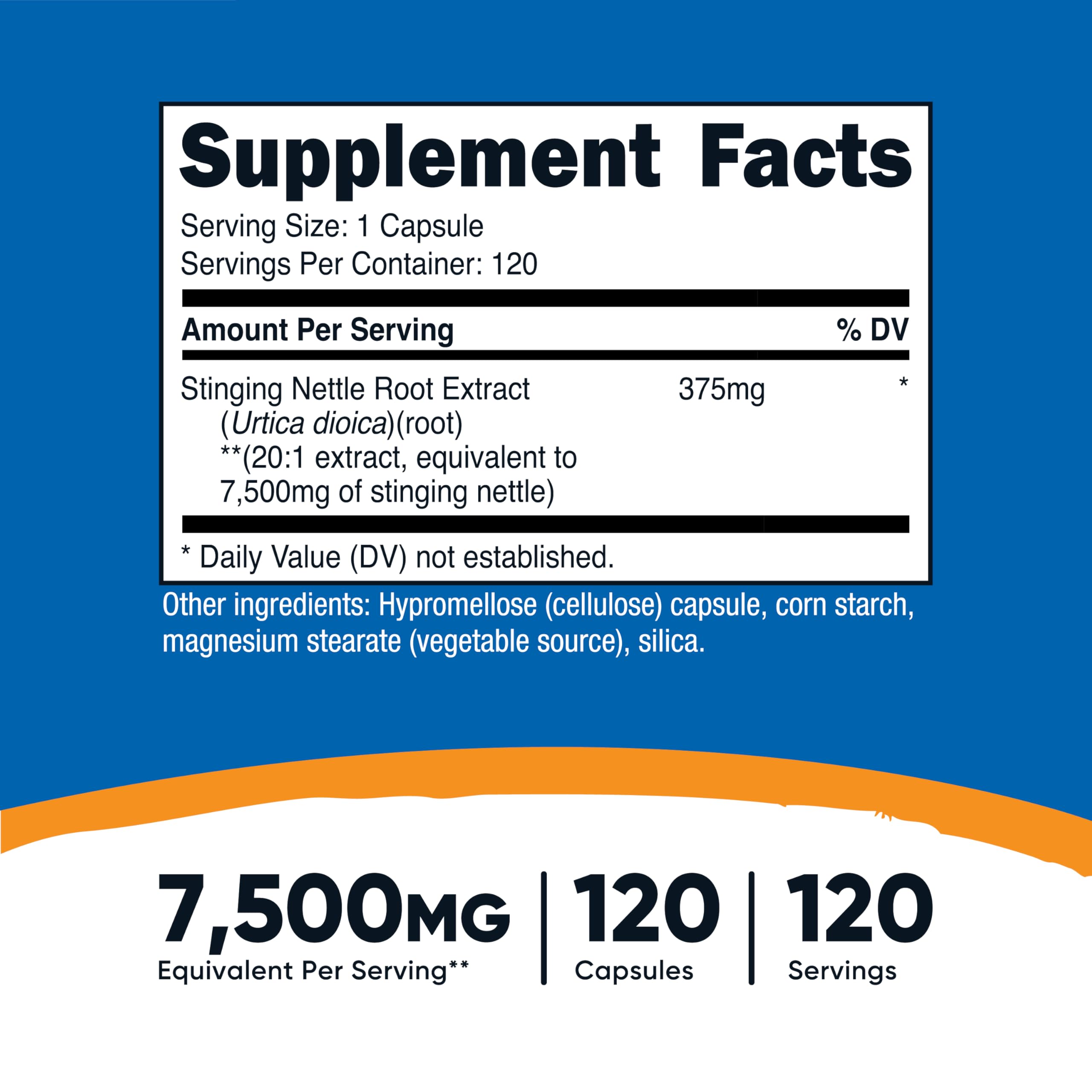 Nutricost nettle root capsule close-up, convenient daily veggie supplement