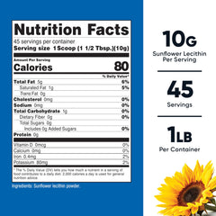 Nutricost Sunflower Lecithin powder ready for mixing