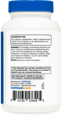 Nutricost Super Antioxidants bottle back with serving size and facility notes