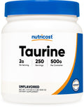 Nutricost Taurine Powder (500g) – 250 Servings | Non-GMO & Gluten Free